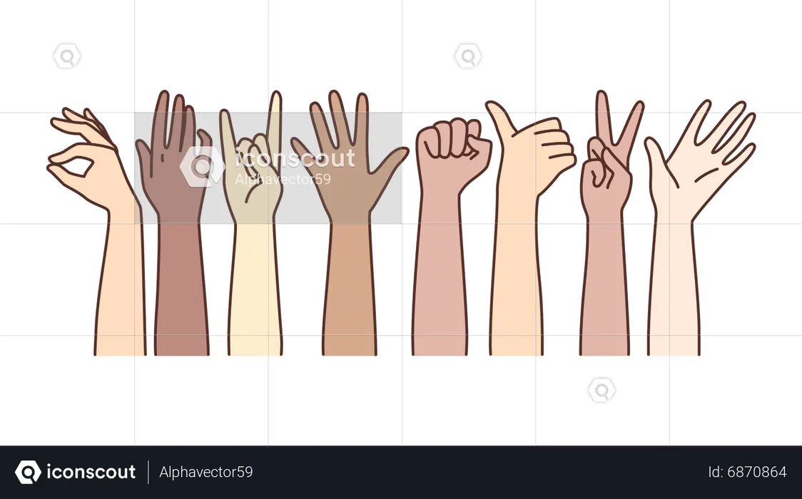 Hand gestures  Illustration