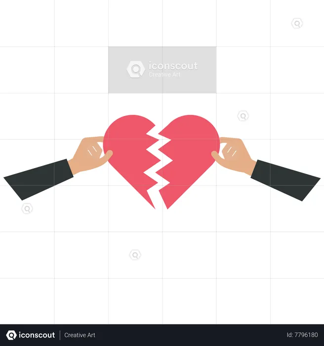 Hand holding a heart shaped jigsaw  Illustration