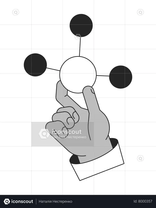 Hand holding molecule  Illustration