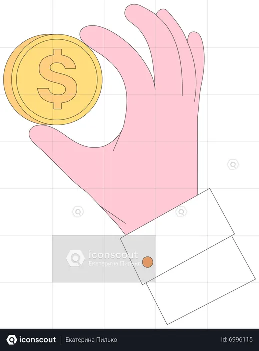 Hand holding money  Illustration