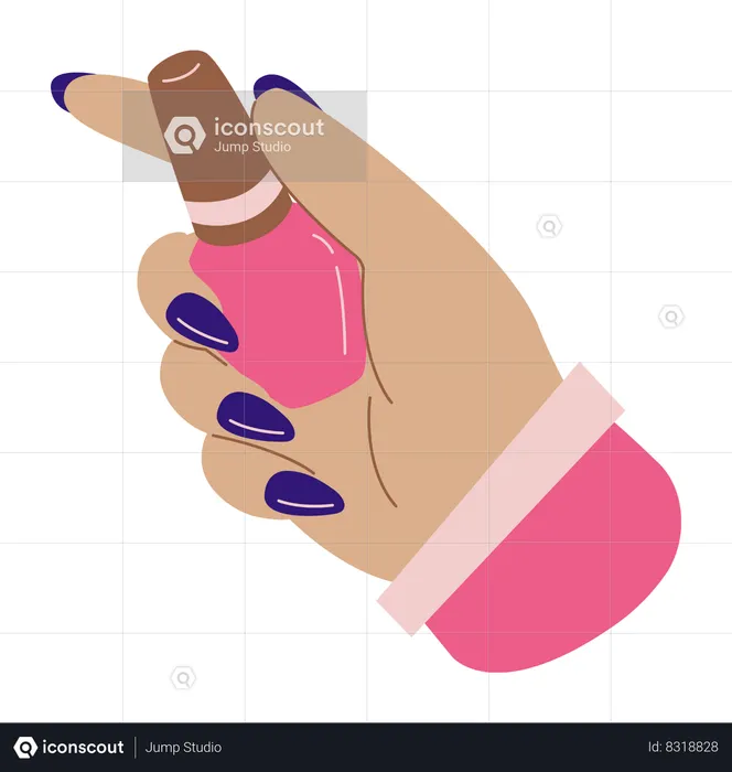 Hand with nail polish  Illustration