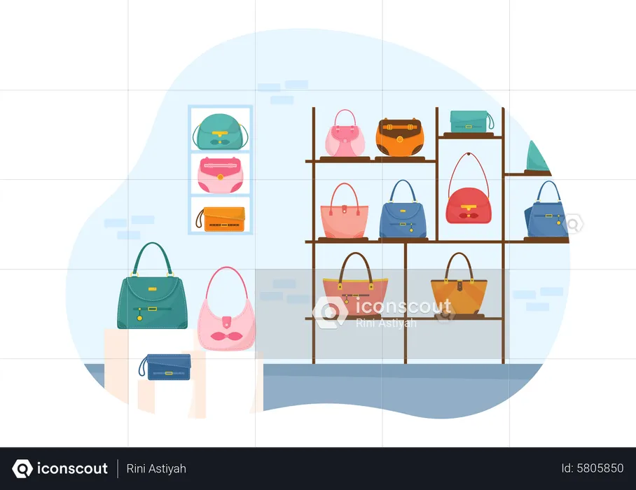 Handbag shop  Illustration
