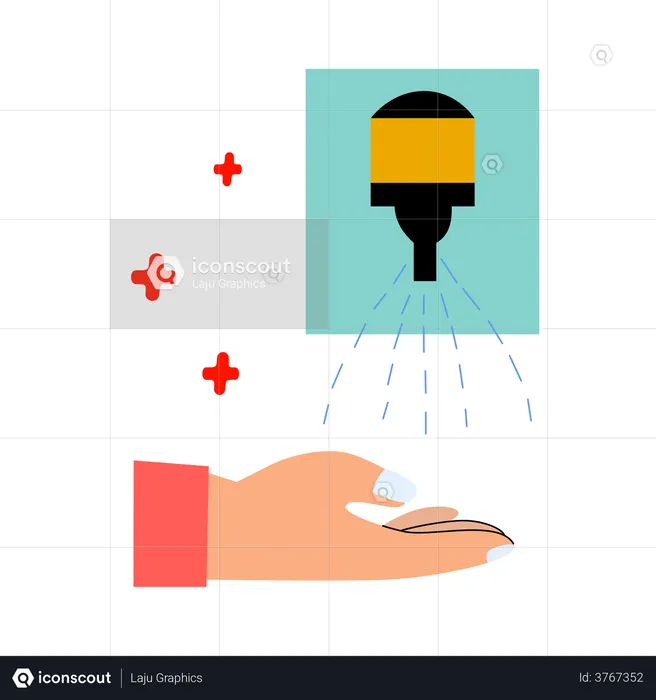 Händedesinfektionsmittel zum Waschen  Illustration