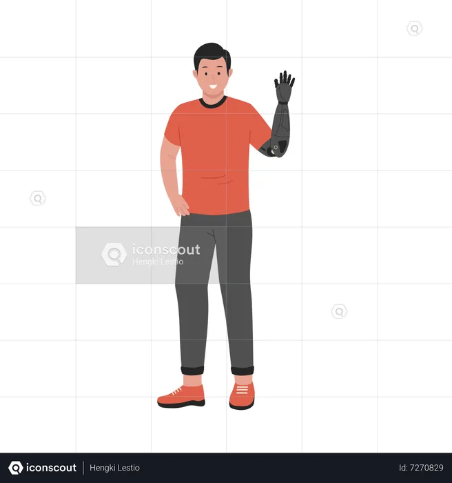 Homme handicapé  Illustration