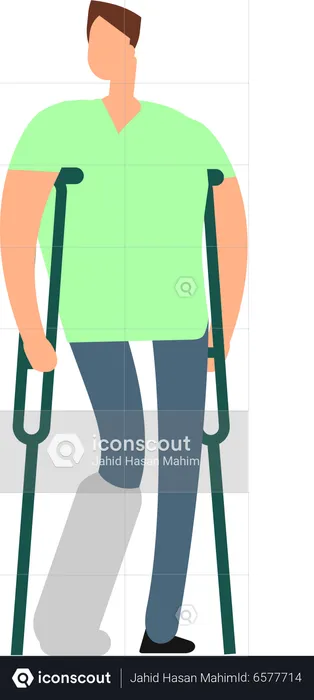 Handicapped girl  Illustration
