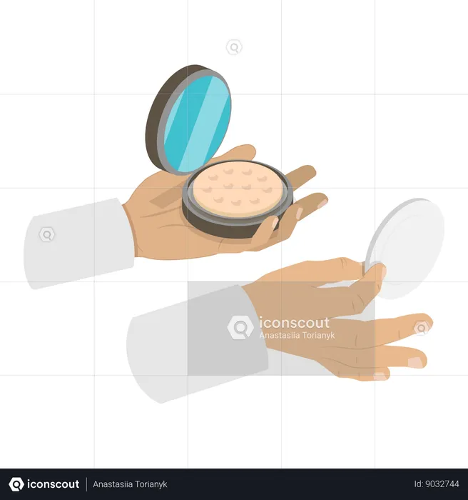 Hands showing beauty product  Illustration