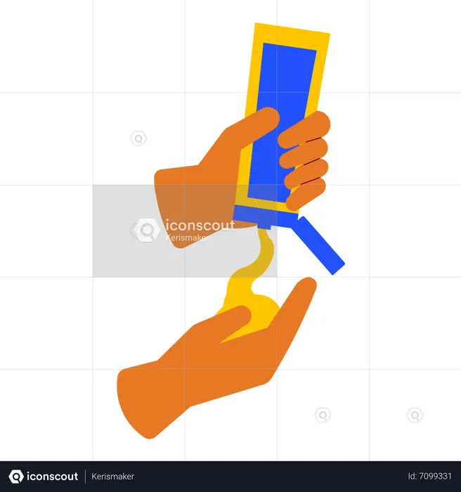 Hands with sunscreen  Illustration