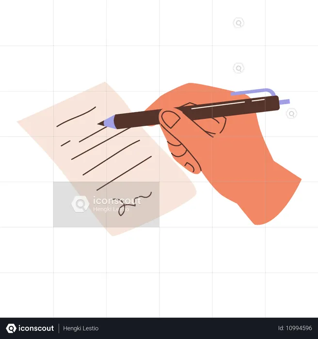 Handschrift auf Notizblock  Illustration