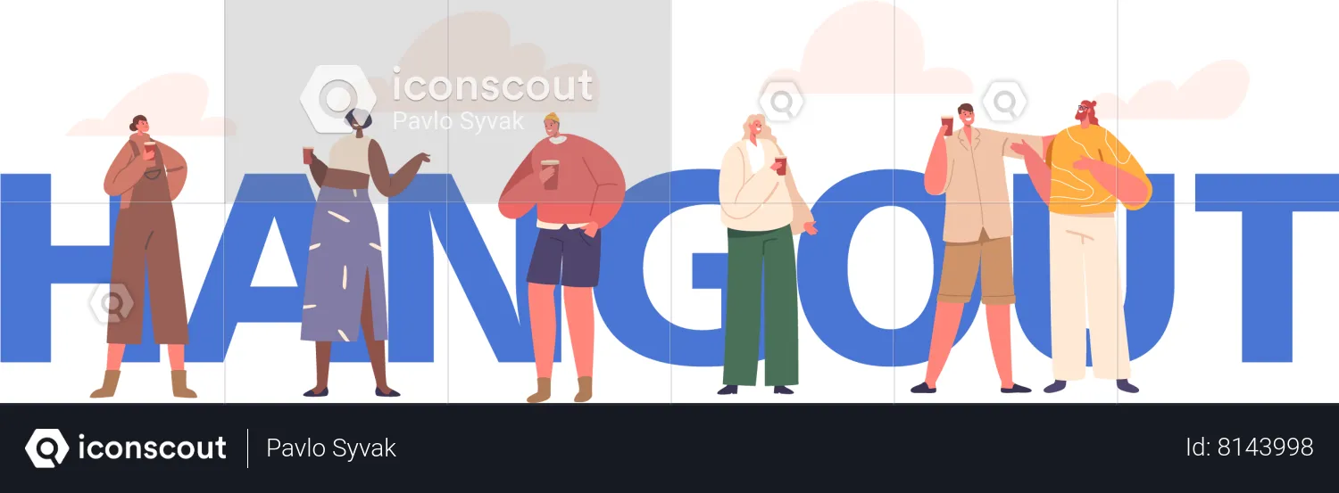 Hangout Forming Connections Of Friendship  Illustration