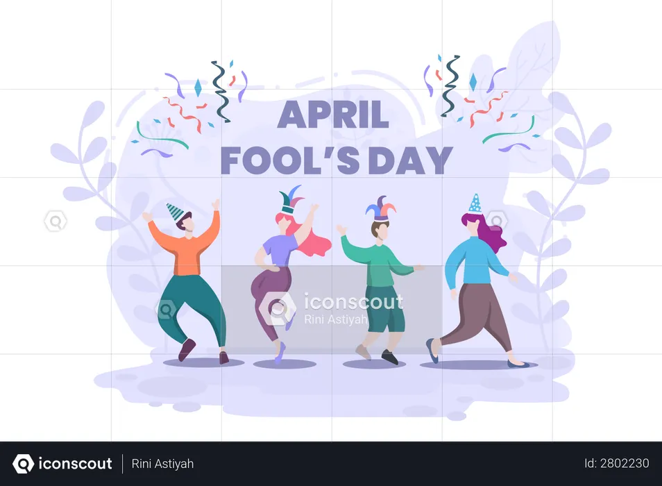 Happy April Fool Day  Illustration