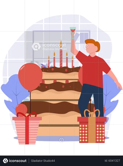 Happy birthday  Illustration