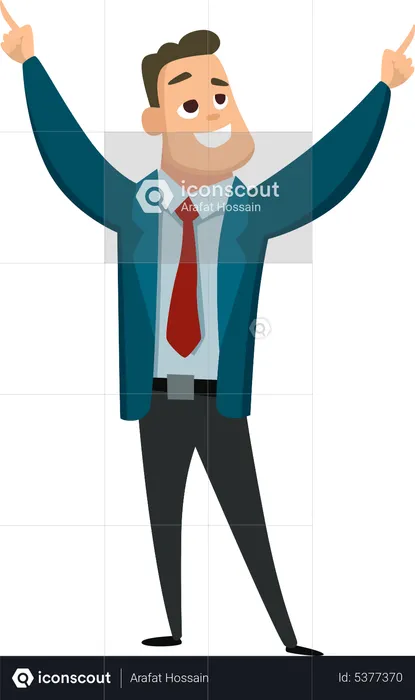 Happy businessman  Illustration