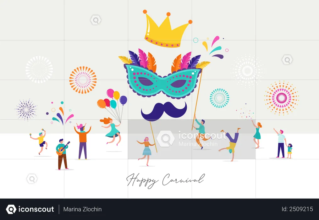 Happy carnival  Illustration