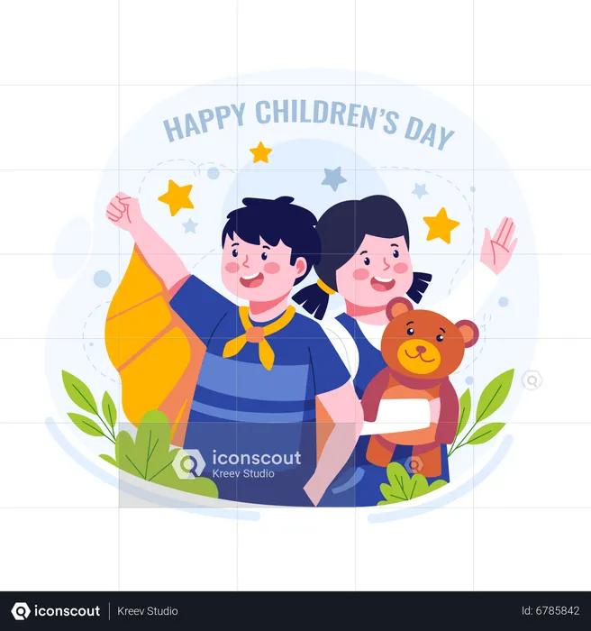 Happy children's day  Illustration