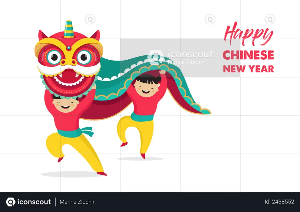 Happy Chinese new year  Illustration