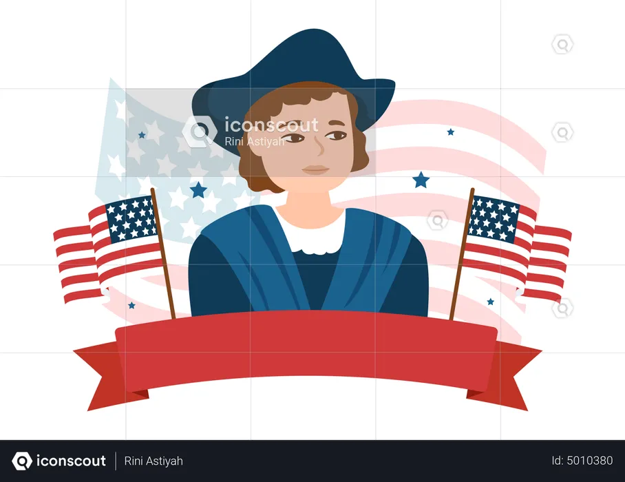 Happy Columbus Day  Illustration