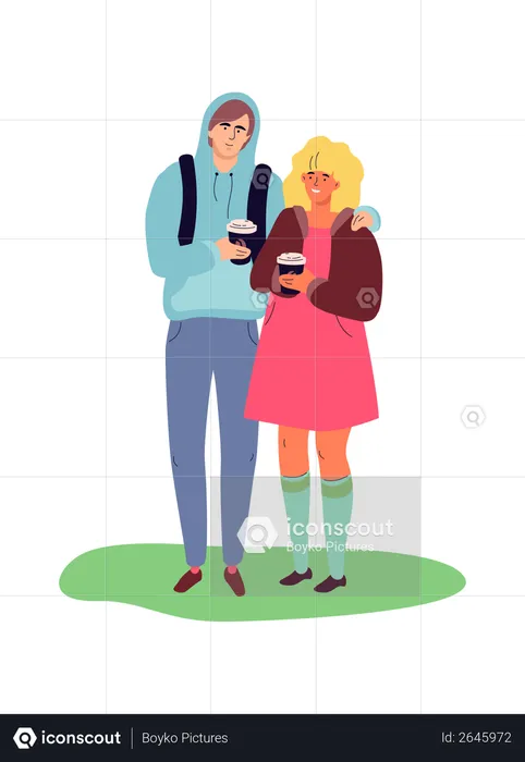 Happy couple  Illustration