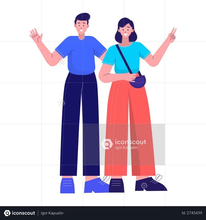 Happy couple  Illustration