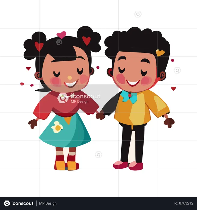 Happy couple together  Illustration