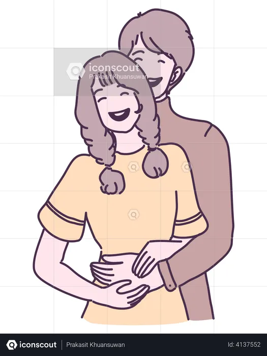 Happy couple  Illustration