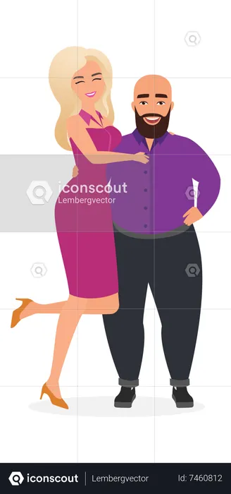 Happy Couple  Illustration