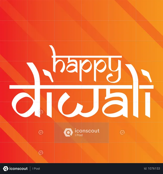 Happy Diwali Typography With Indian Art Background Vector  Illustration