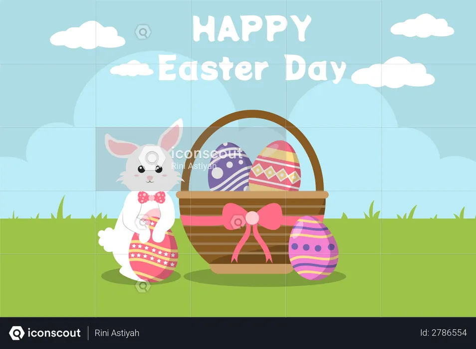 Happy Easter Day  Illustration