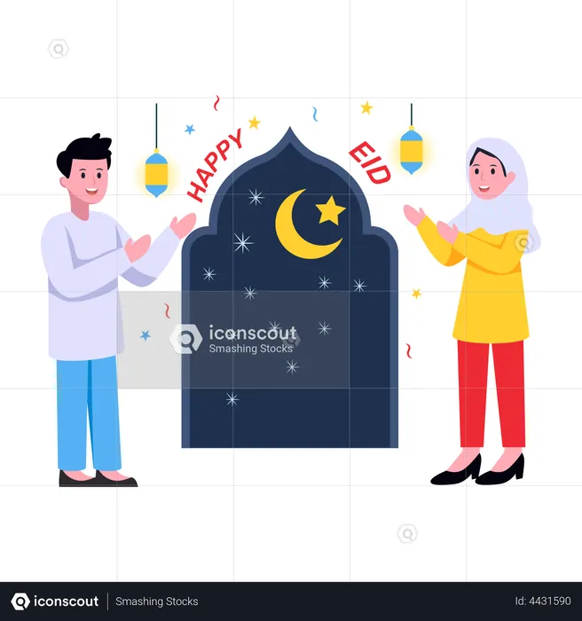 Happy EID  Illustration