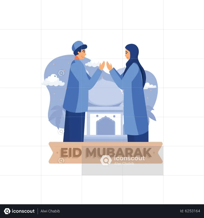 Happy Eid al-fitr  Illustration