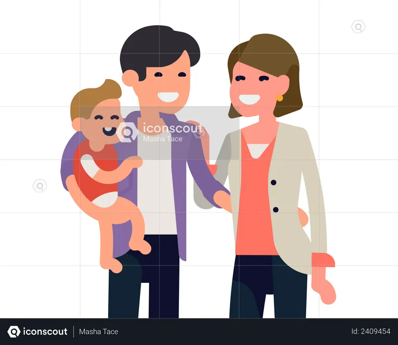 Happy family  Illustration