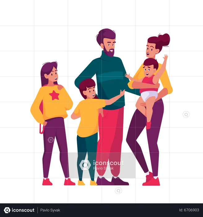 Happy Family  Illustration
