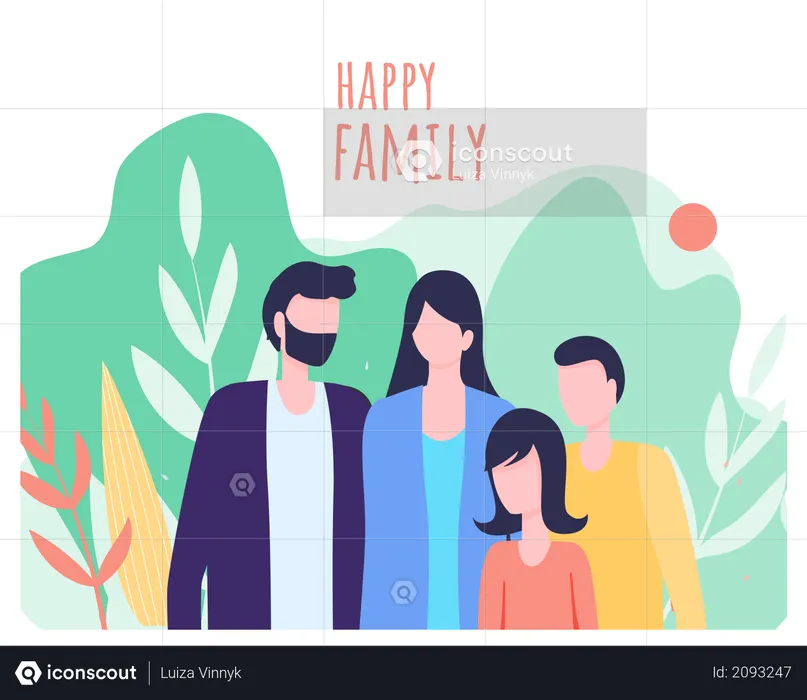 Happy family day  Illustration