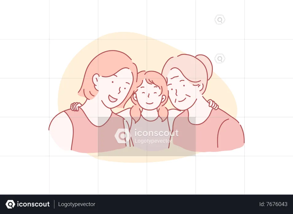 Happy family  Illustration