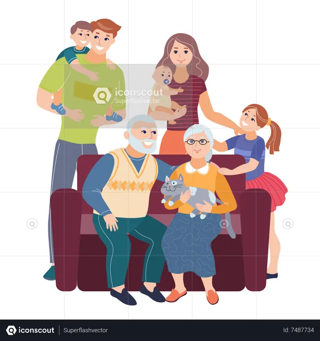 Happy family  Illustration