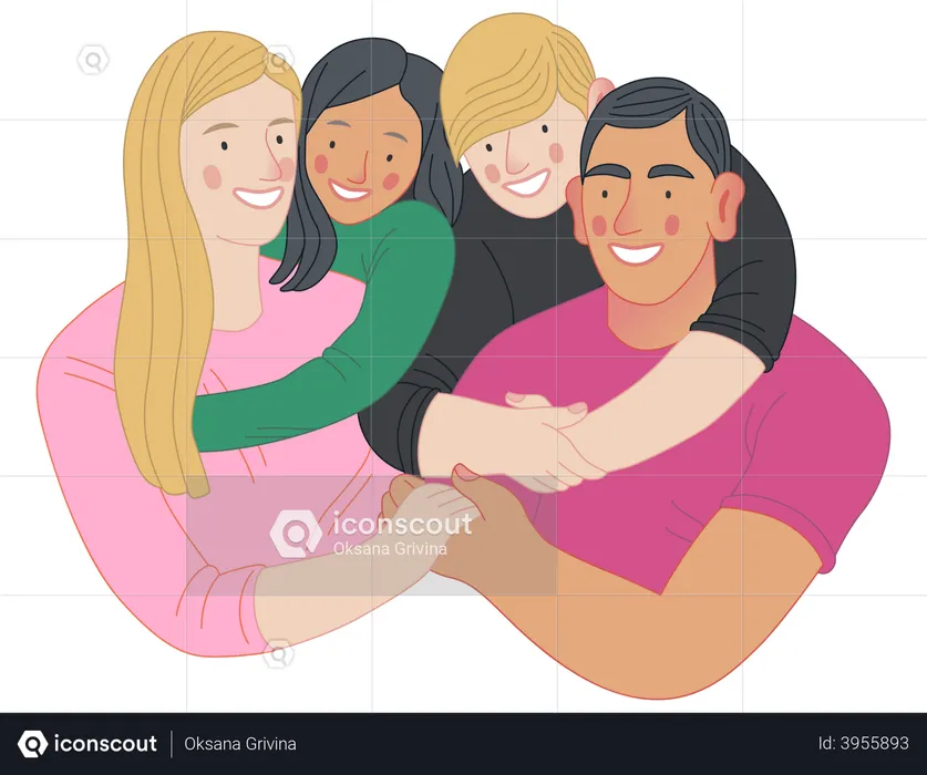 Happy Family  Illustration