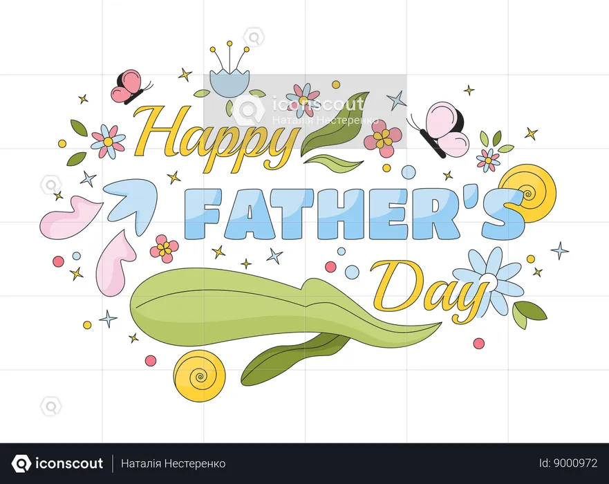 Happy father day  Illustration