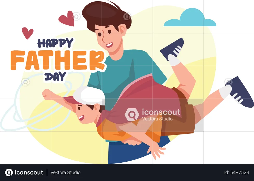 Happy father day  Illustration