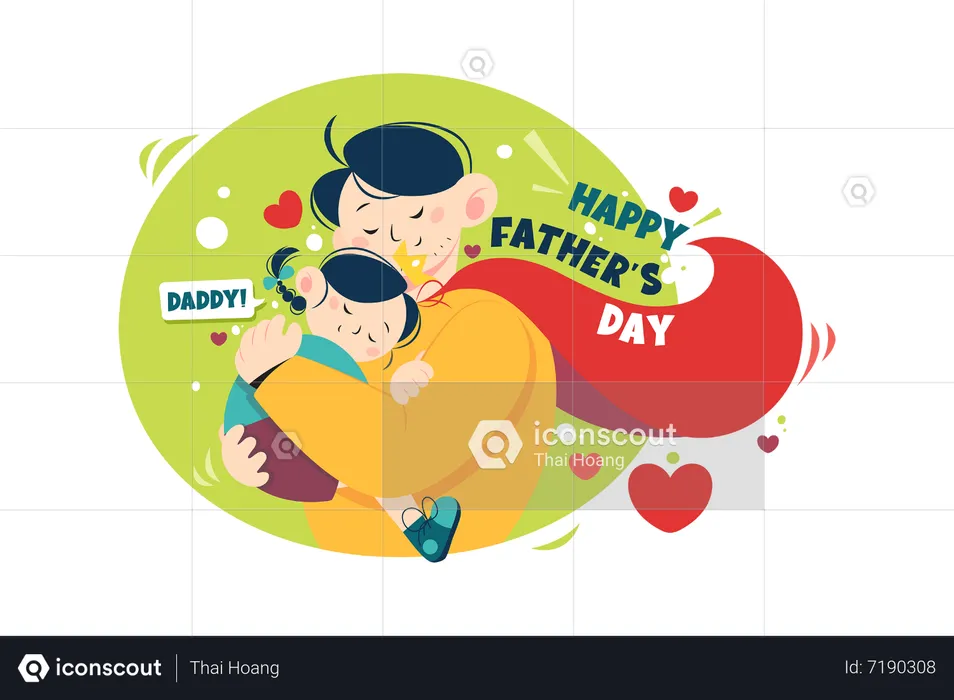 Happy Father Day  Illustration