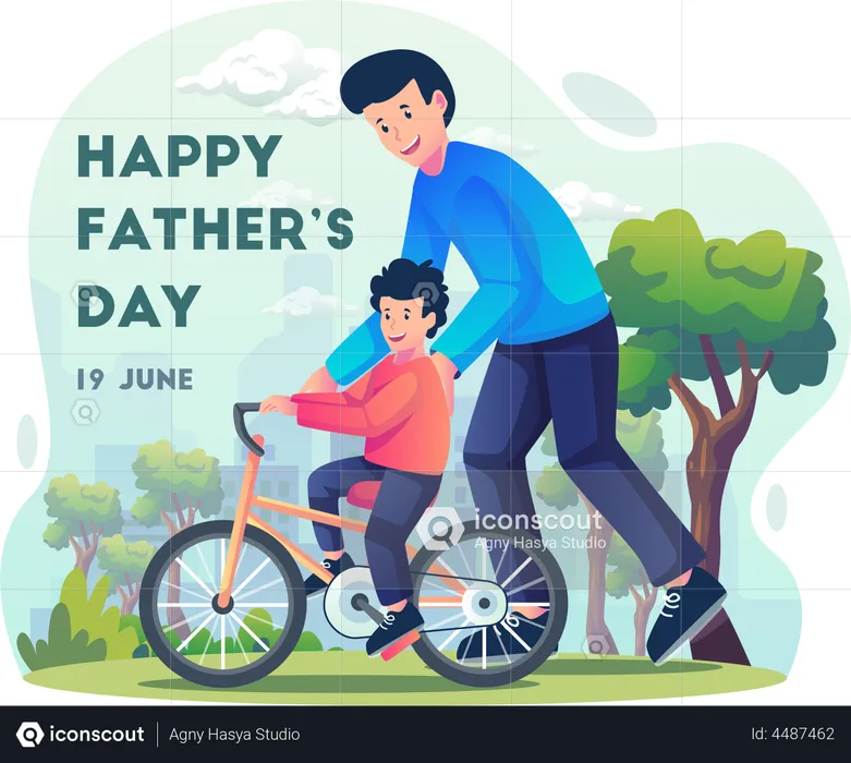 Happy Father's Day  Illustration
