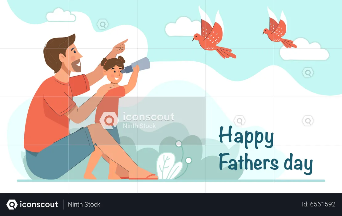 Happy fathers day  Illustration