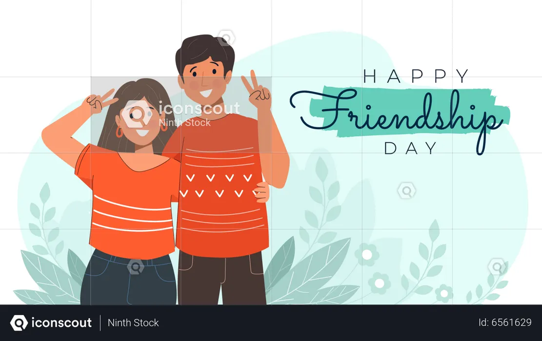 Happy Friendship Day  Illustration