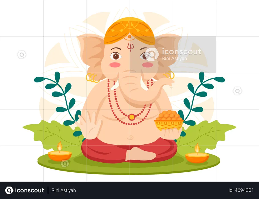 Happy Ganesh Chaturthi  Illustration