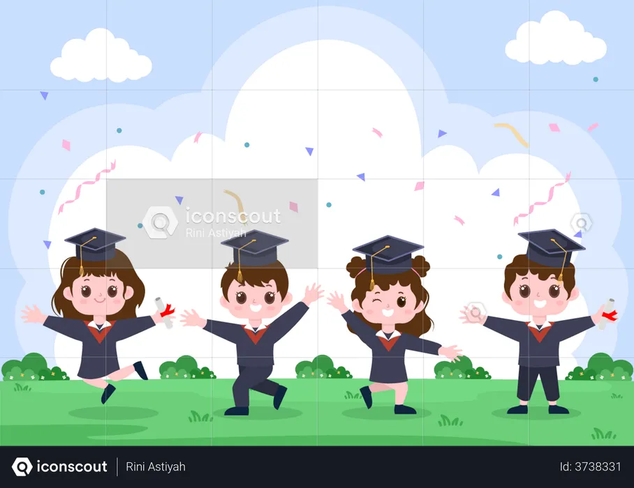 Happy Graduation Day  Illustration