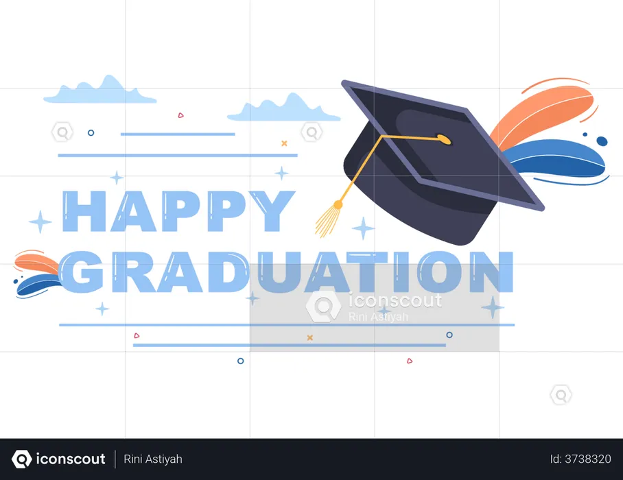 Happy Graduation Day  Illustration