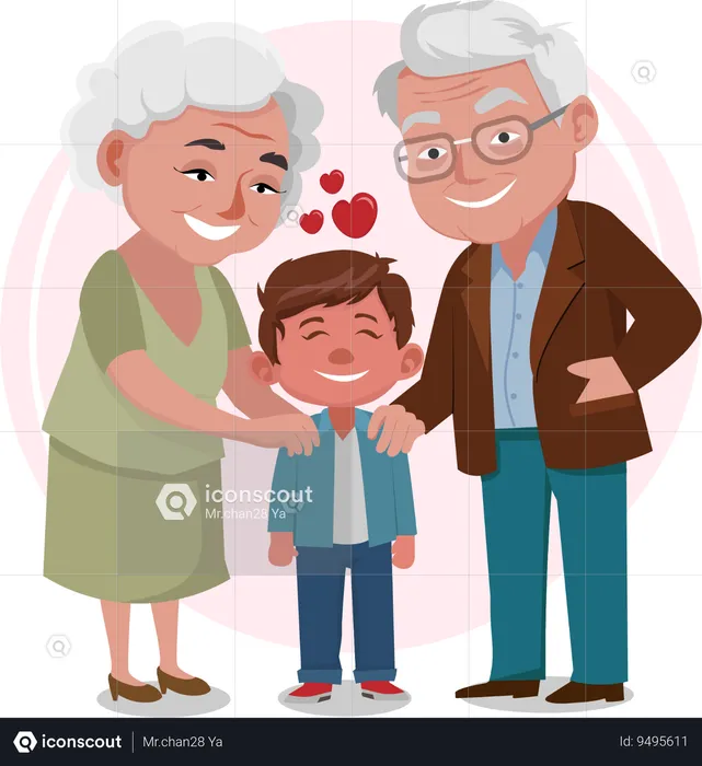 Happy Grandparents Day  Illustration