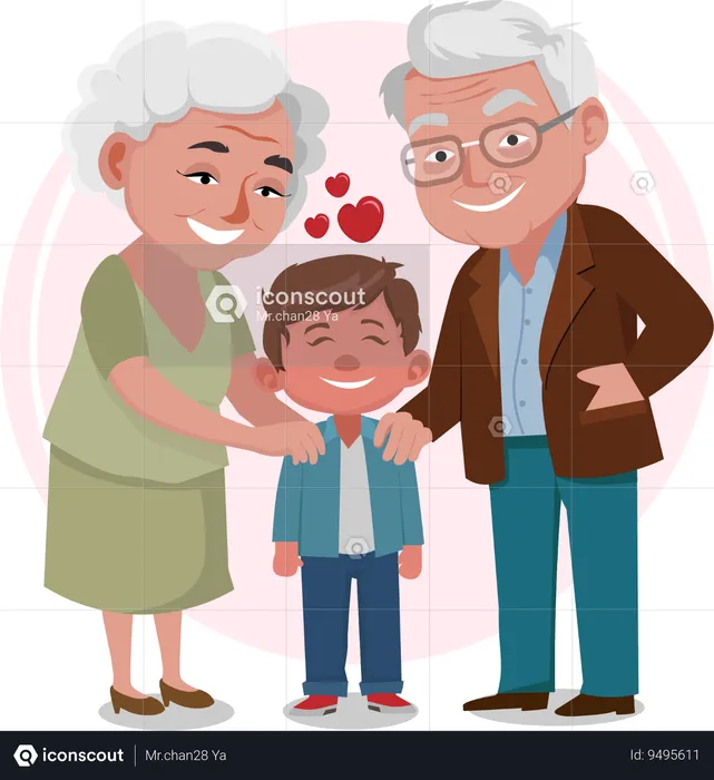 Happy Grandparents Day  Illustration