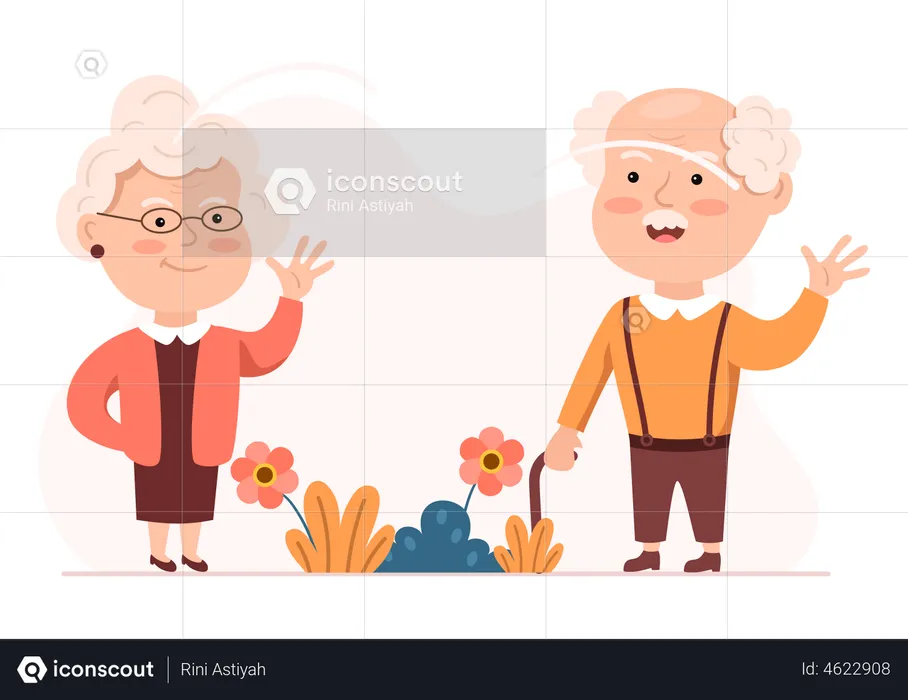 Happy Grandparents Day  Illustration