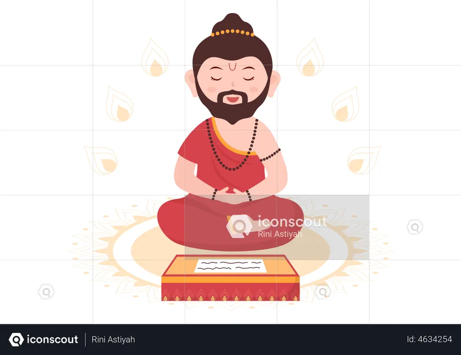Happy Guru Purnima  Illustration