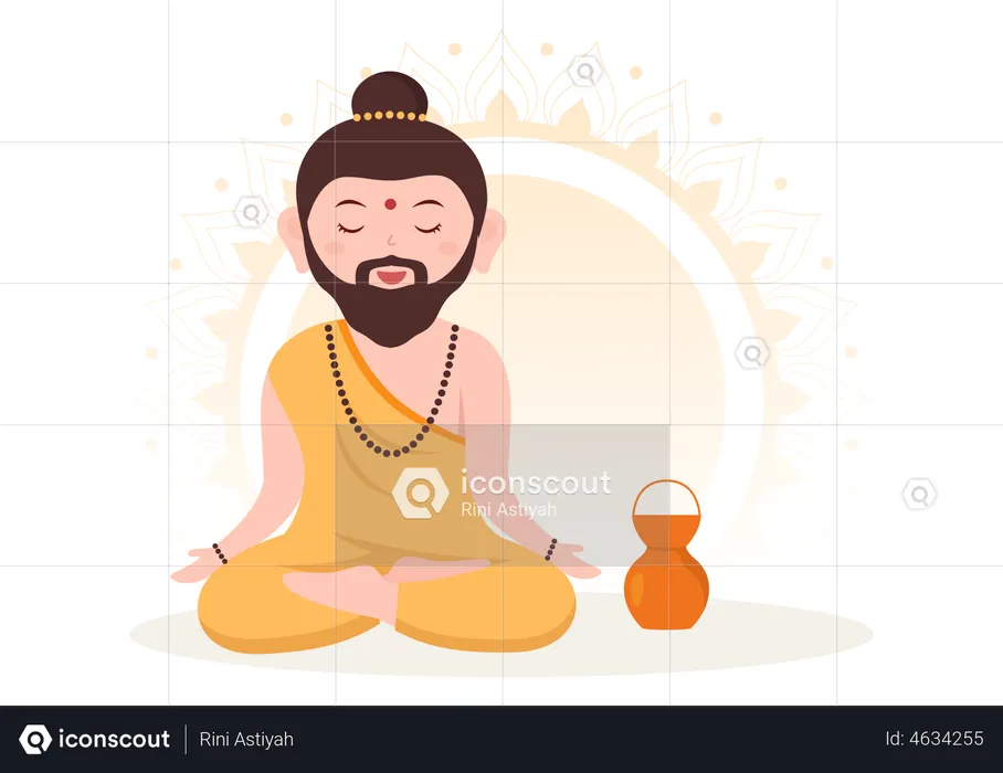 Happy Guru Purnima  Illustration