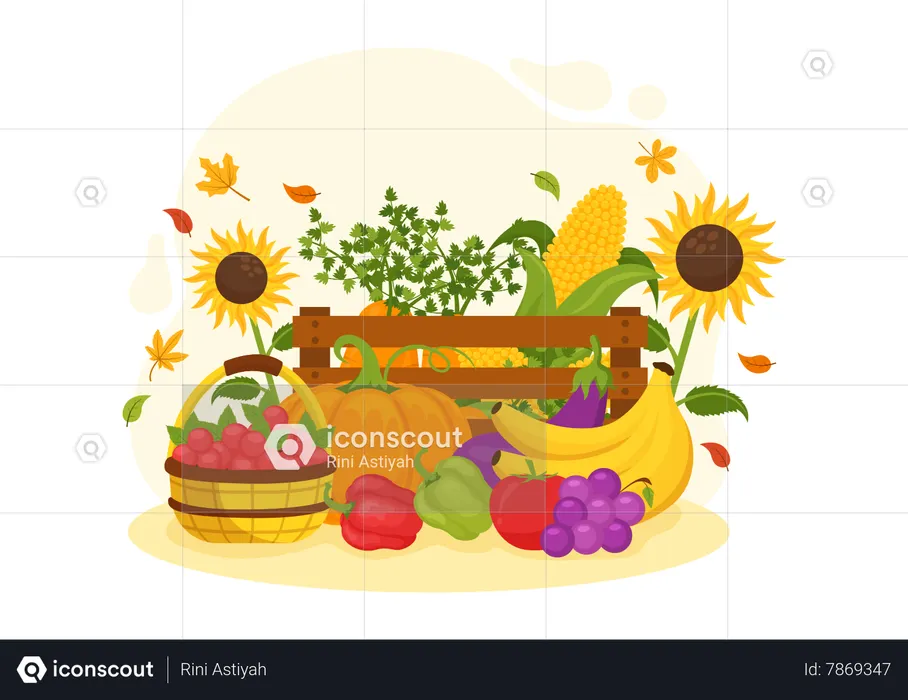 Happy Harvest  Illustration